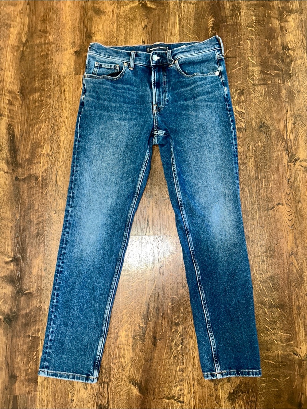 Everlane Uniform The Slim Jean Straight Leg Jeans in Dark Blue | Size 31 x 30